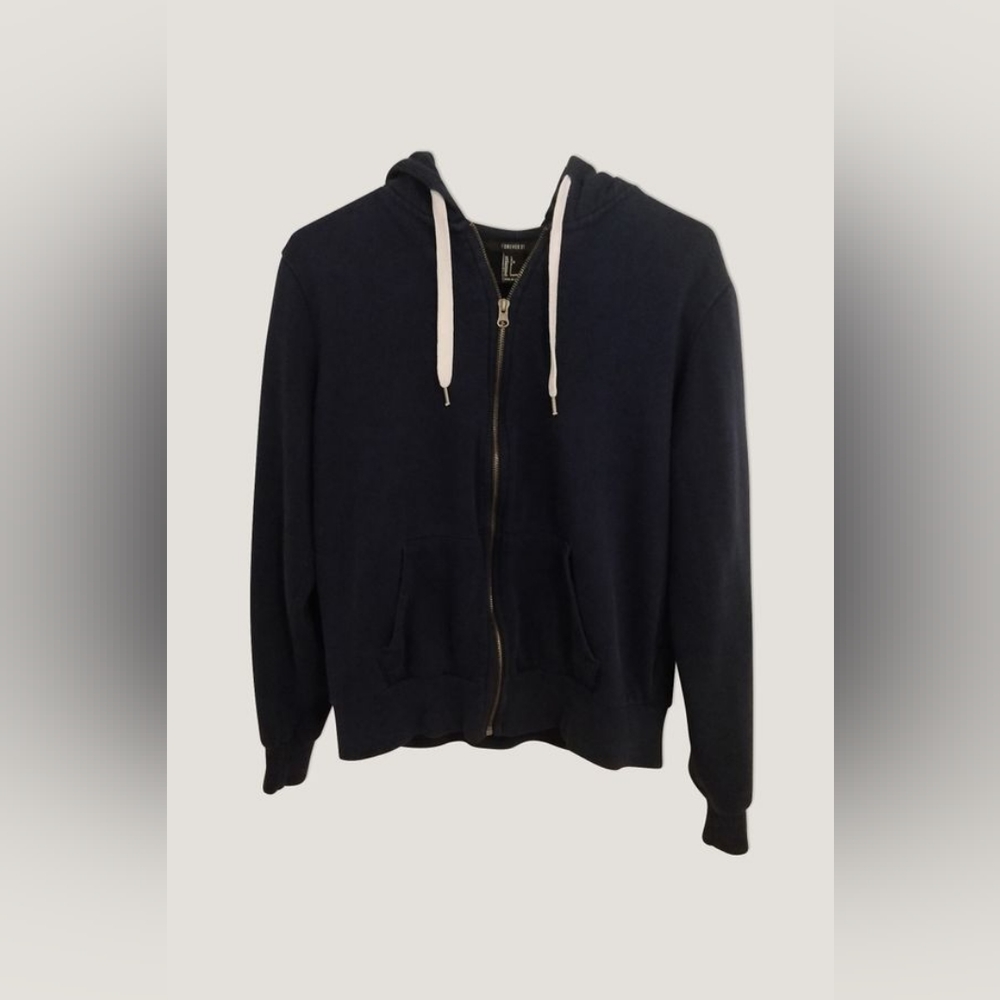 Navy Blue Zip Hoodie